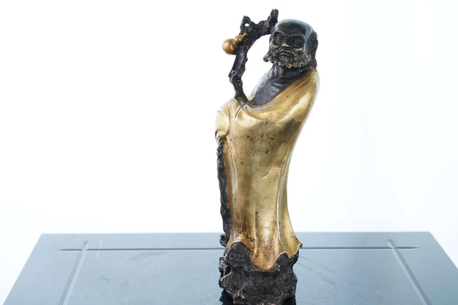 Gilt bronze Bodhidharma Figure - Estate Fresh Austin