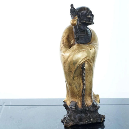 Gilt bronze Bodhidharma Figure - Estate Fresh Austin