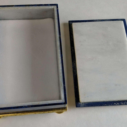 Gilt Bronze Mounted Lapis Lazuli Jewelry Box - Estate Fresh Austin