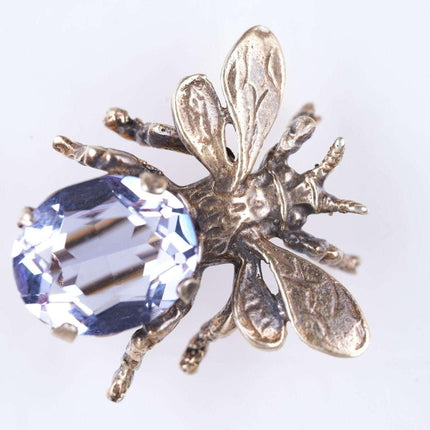 Guglielmo Cini(1903 - 1979) Sterling Gemstone bee brooch n pin - Estate Fresh Austin