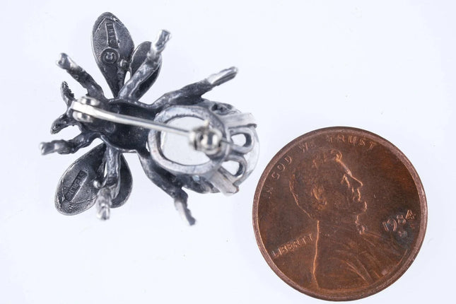Guglielmo Cini(1903-1979) Sterling Gemstone bee brooch pin - Estate Fresh Austin