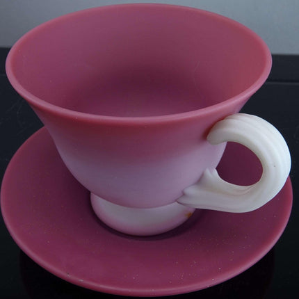 Gunderson Pairpoint Peachblow Cup and Saucer - Estate Fresh Austin