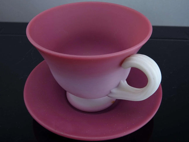 Gunderson Pairpoint Peachblow Cup and Saucer - Estate Fresh Austin