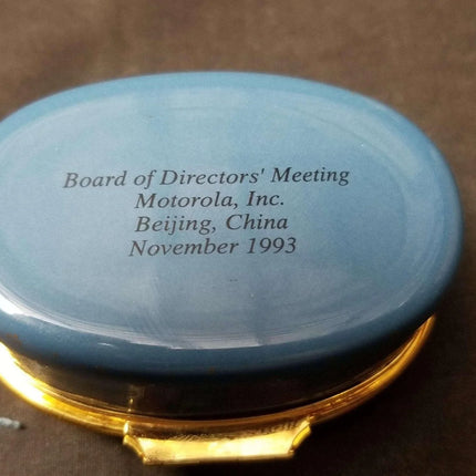 Halcyon Days Trinket Box Koi from 1993 Motorola Board of Directors Meeting Beiji - Estate Fresh Austin