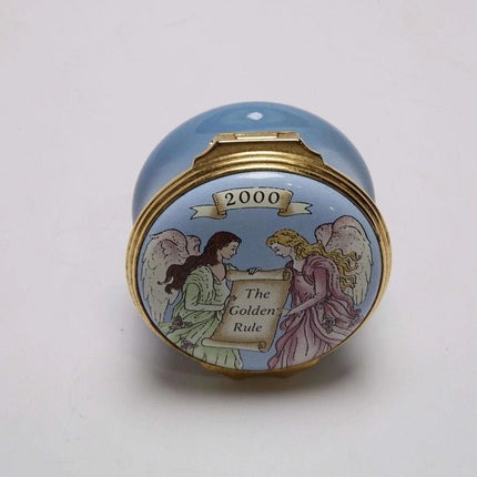 Halcyon Days Trinket Box The Golden Rule Do onto Others Mary Kay 2000 Millennium - Estate Fresh Austin