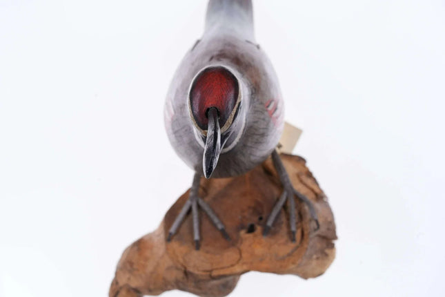 Hand Carved Gamble Quail Figure by Blue Frogs carvings - Estate Fresh Austin
