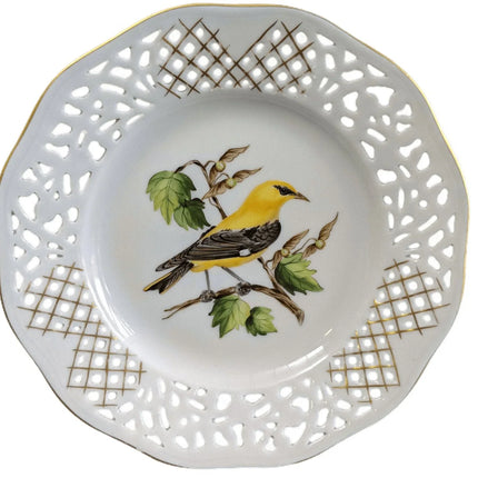 Hand Painted 1990 Bird of the Year Plate 21/30 Oriole Schumann Vogel see jahres - Estate Fresh Austin