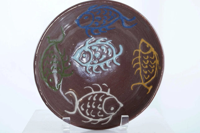 Harding Black (1912-2004) Texas Studio Art pottery Tubelined Squeeze bag decorat - Estate Fresh Austin