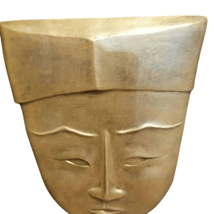 Harris Strong Tile "Ancestor I" Listed Artist Good Egyptian/Asian Mask Pottery M - Estate Fresh Austin