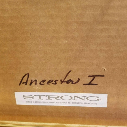 Harris Strong Tile "Ancestor I" Listed Artist Good Egyptian/Asian Mask Pottery M - Estate Fresh Austin