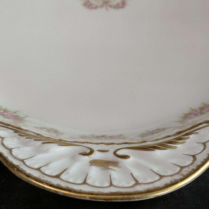 Haviland Schleiger 842 Platter Roses Bows Double Gold 16.75" x 11.25" - Estate Fresh Austin