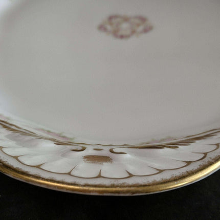 Haviland Schleiger 842 Platter Roses Bows Double Gold 16.75" x 11.25" - Estate Fresh Austin