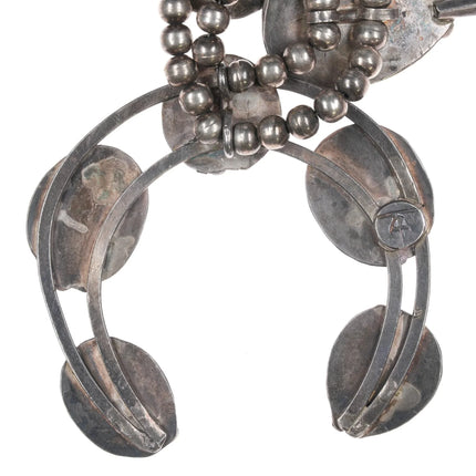 Heavy 1970's Art Tafoya Yaqui Sterling high grade turquoise squash blossom necklace - Estate Fresh Austin