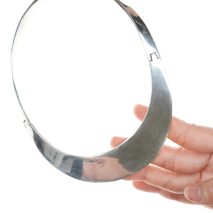 Heavy Los Ballesteros Modernist sterling silver collar necklace - Estate Fresh Austin