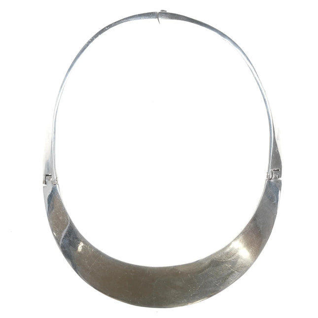 Heavy Los Ballesteros Modernist sterling silver collar necklace - Estate Fresh Austin