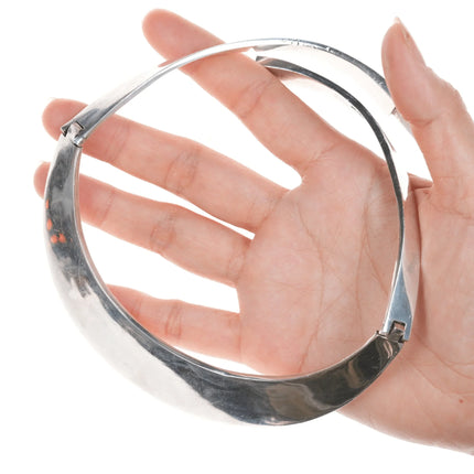 Heavy Los Ballesteros Modernist sterling silver collar necklace - Estate Fresh Austin