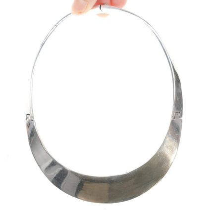Heavy Los Ballesteros Modernist sterling silver collar necklace - Estate Fresh Austin