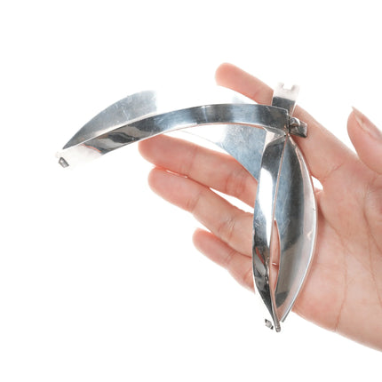 Heavy Los Ballesteros Modernist sterling silver collar necklace - Estate Fresh Austin