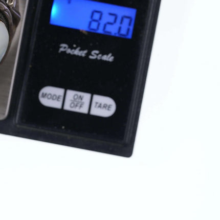 Heavy Native American multi-stone Inlay center sterling cuff bracelet - Estate Fresh Austin