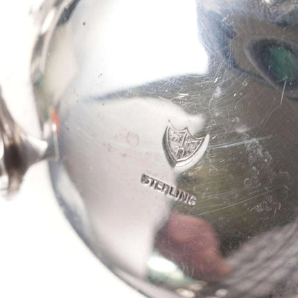 Heavy Sterling Cobalt lined salt and pepper set - Estate Fresh Austin