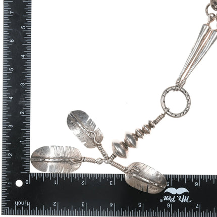 Heavy vintage Native American sterling feather necklace - Estate Fresh Austin