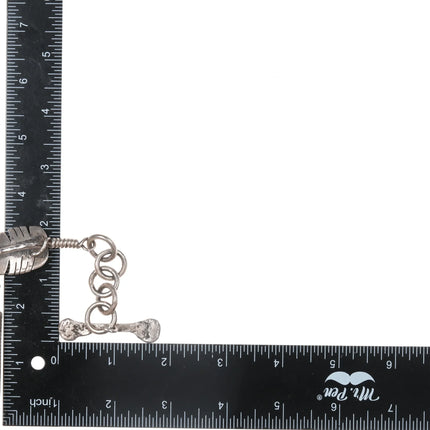 Heavy vintage Native American sterling feather necklace - Estate Fresh Austin