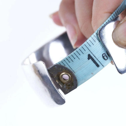 Heavy Vintage Native American Sterling Shadowbox cuff bracelet - Estate Fresh Austin