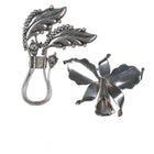 Hector Aguilar Taxco 940 silver Dress clip and Orchid lily pin - Estate Fresh Austin