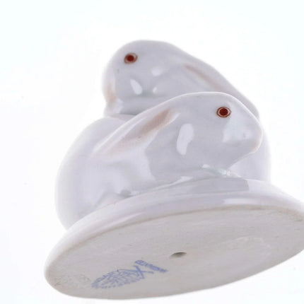 Herend Albino Rabbits figure - Estate Fresh Austin