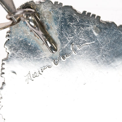 Herman Vandever Navajo High Grade Royston turquoise sterling pendant - Estate Fresh Austin