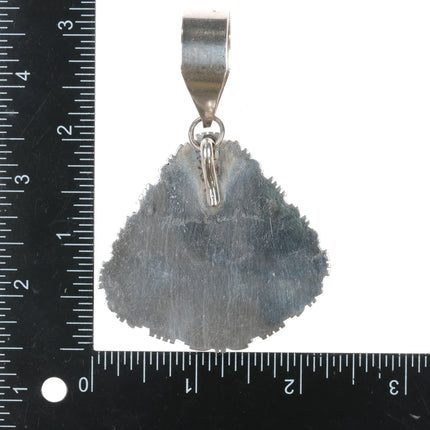 Herman Vandever Navajo High Grade Royston turquoise sterling pendant - Estate Fresh Austin