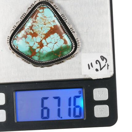 Herman Vandever Navajo High Grade Royston turquoise sterling pendant - Estate Fresh Austin