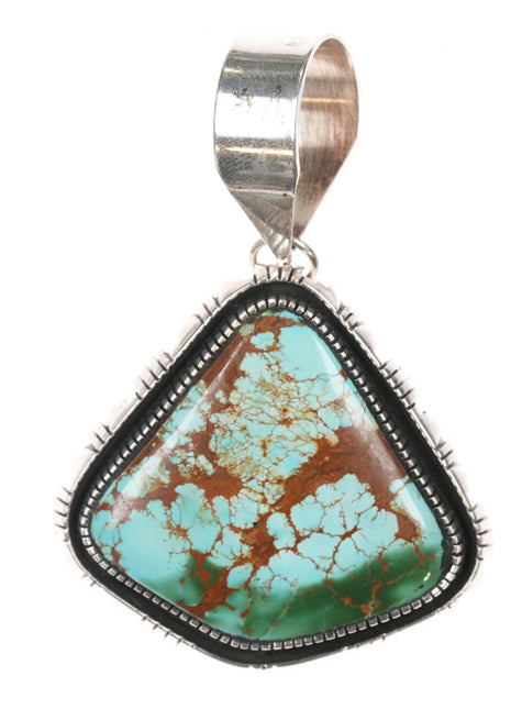 Herman Vandever Navajo High Grade Royston turquoise sterling pendant - Estate Fresh Austin