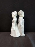 Heubach Dutch Boy and Girl Porcelain Figures 19th century 7.5