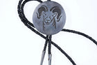 Hopi Sterling silver Overlay rams head bolo tie - Estate Fresh Austin