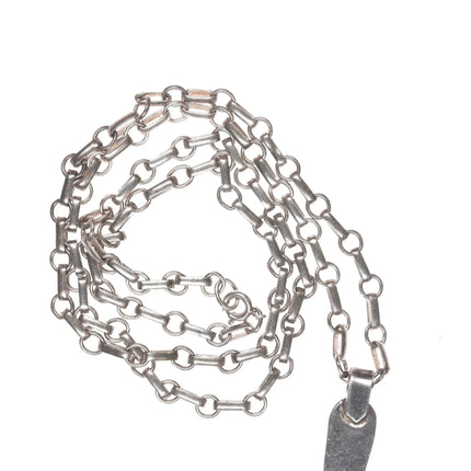 Horace Iule Zuni (1901-1978) Large silver and turquoise cross w/Necklace - Estate Fresh Austin