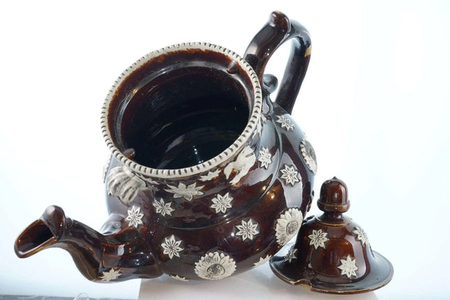 Huge 19th century treacle glazed teapot with eagle - Estate Fresh Austin