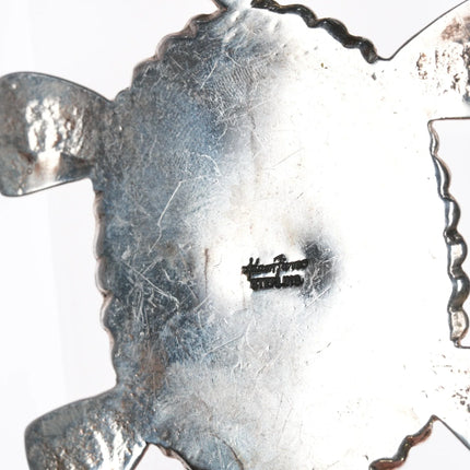 Huge Adam Fierro Mestizo sterling, turquoise, spiny oyster turtle pendant - Estate Fresh Austin