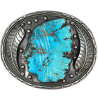 Huge Albert Platero Navajo Sterling carved turquoise 