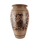 Huge Antique Deruta Umbrella Stand/Floor Vase with Unusual Incised Decoration - Estate Fresh Austin