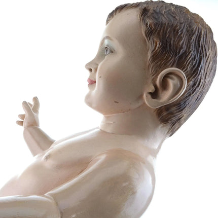 Huge Antique Santos Carved wood Creche Baby Jesus Figure 19th Century - Estate Fresh Austin