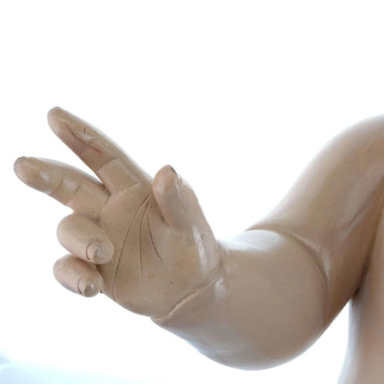 Huge Antique Santos Carved wood Creche Baby Jesus Figure 19th Century - Estate Fresh Austin