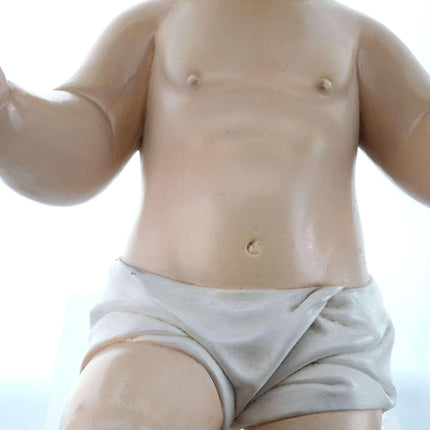 Huge Antique Santos Carved wood Creche Baby Jesus Figure 19th Century - Estate Fresh Austin