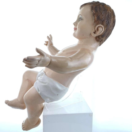 Huge Antique Santos Carved wood Creche Baby Jesus Figure 19th Century - Estate Fresh Austin