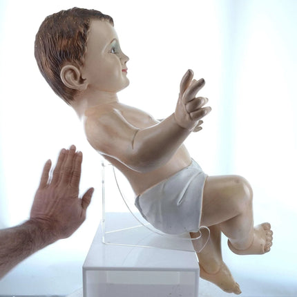 Huge Antique Santos Carved wood Creche Baby Jesus Figure 19th Century - Estate Fresh Austin