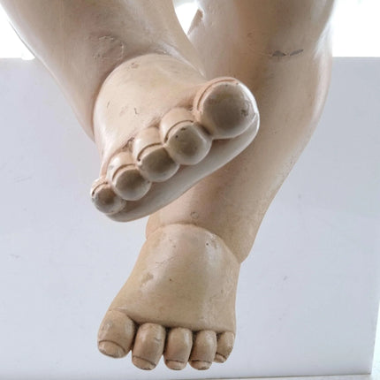 Huge Antique Santos Carved wood Creche Baby Jesus Figure 19th Century - Estate Fresh Austin