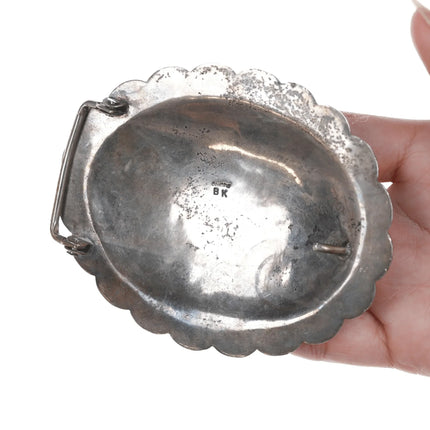 Huge Beatrice Kee Navajo sterling belt buckle - Estate Fresh Austin