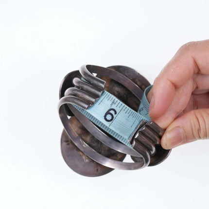 Huge Vintage Navajo Silver Turquoise/Lapis Cuff bracelet - Estate Fresh Austin