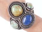 Huge Vintage Navajo Silver Turquoise/Lapis Cuff bracelet - Estate Fresh Austin