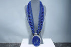 Huge Vintage Sterling Multi-Strand Lapis Lazuli Beaded necklace - Estate Fresh Austin